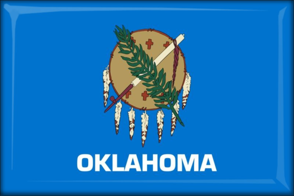 Oklahoma – Flaga – Magnes żywiczny