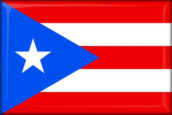 Puerto Rico – Flaga – Magnes żywiczny