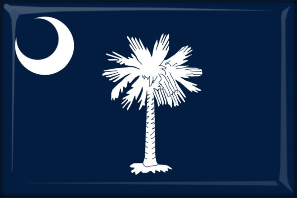South Carolina – Flaga – Magnes żywiczny