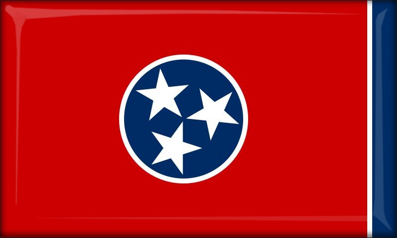 Tennessee – Flaga – Magnes żywiczny