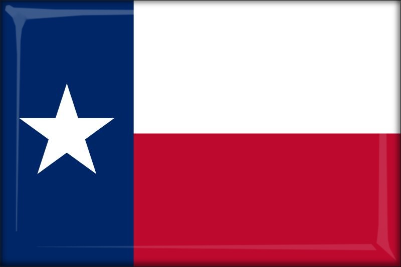 Texas – Flaga – Magnes żywiczny
