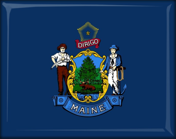 Maine – Flaga – Magnes żywiczny