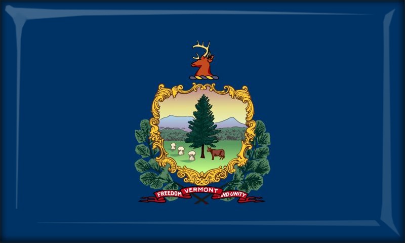 Živicová magnetka - vlajka Vermont