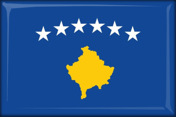 Živicová magnetka - vlajka Kosovo