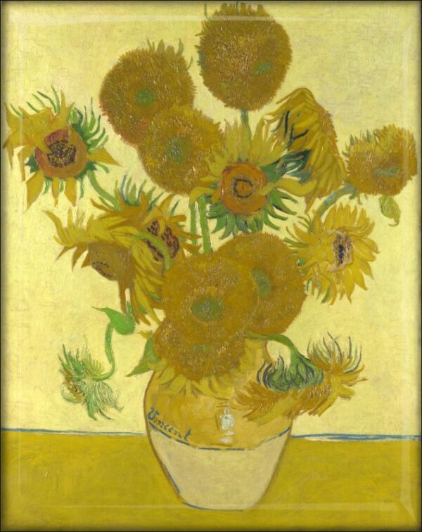 Živicová magnetka - Van Gogh - Slnečnice