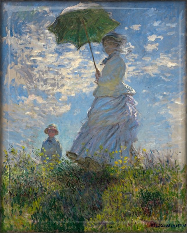 Monet – Kobieta z parasolką – Magnes żywiczny