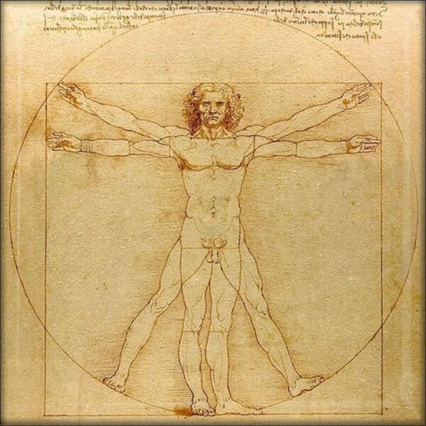 Živicová magnetka - Da Vinci - Vitruviánsky muž