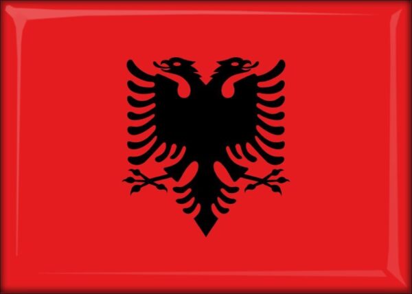Živicová magnetka - vlajka Albánsko