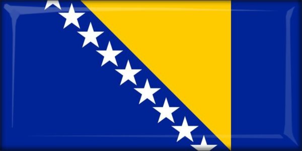 Živicová magnetka - vlajka Bosna a Hercegovina