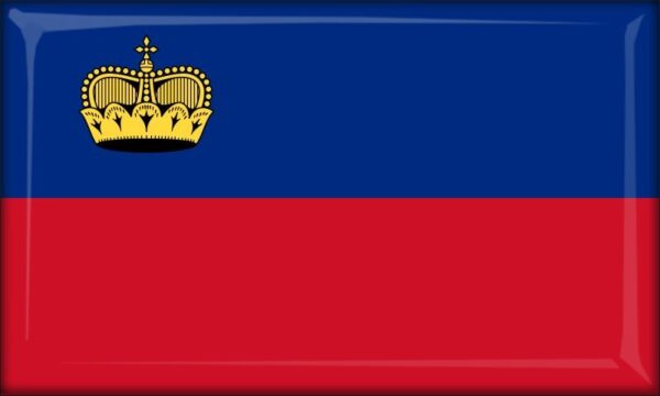 Liechtenstein – Flaga – Magnes żywiczny