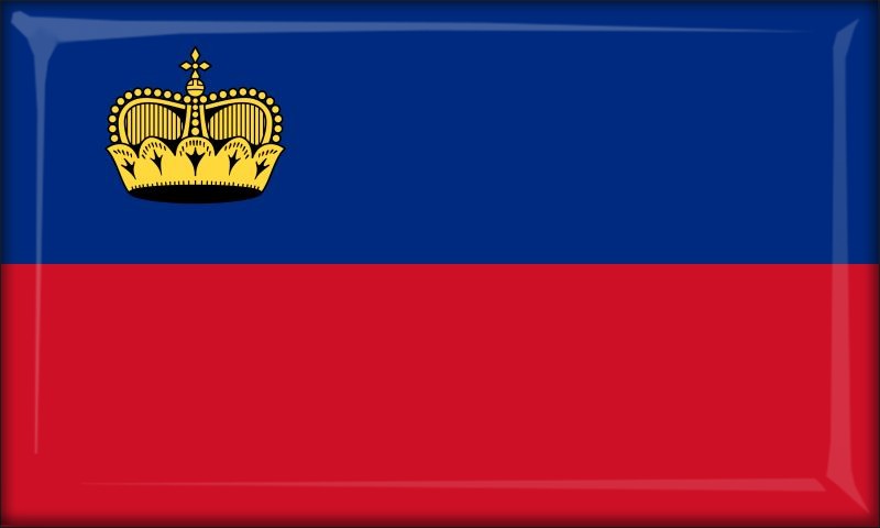 Liechtenstein – Flaga – Magnes żywiczny