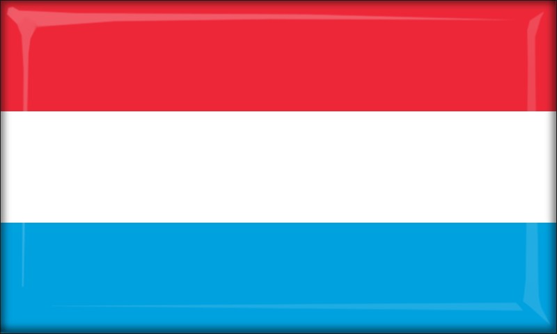 Luksemburg – Flaga – Magnes żywiczny