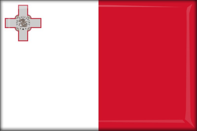 Malta – Flaga – Magnes żywiczny