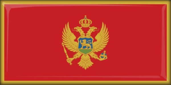 Czarnogóra – Flaga – Magnes żywiczny