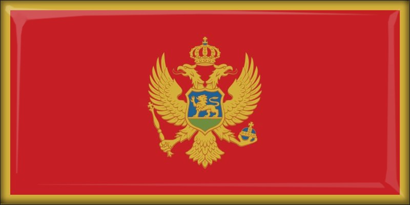 Czarnogóra – Flaga – Magnes żywiczny