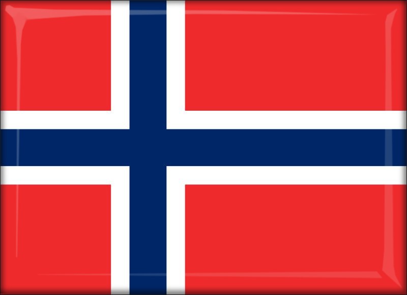 Norwegia – Flaga – Magnes żywiczny