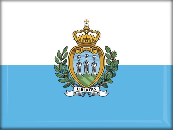 San Marino – Flaga – Magnes żywiczny