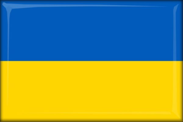 Ukraina – Flaga – Magnes żywiczny