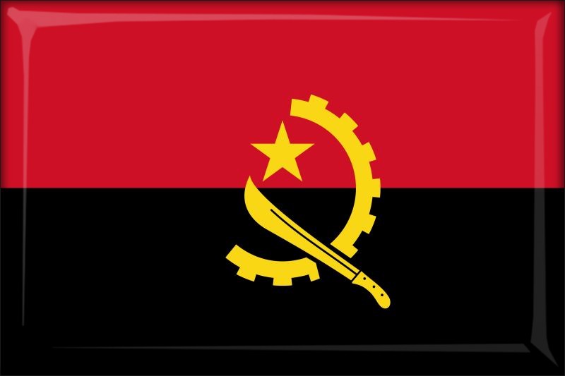Živicová magnetka - vlajka Angola