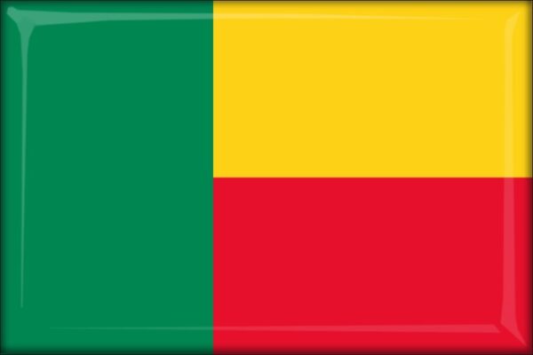 Benin – Flaga – Magnes żywiczny
