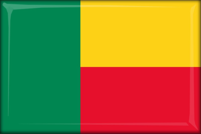 Benin – Flaga – Magnes żywiczny