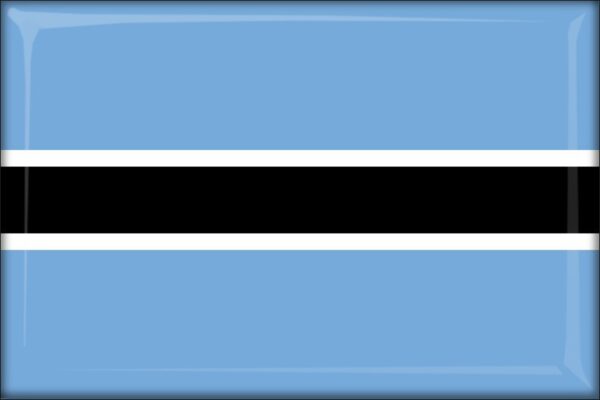 Botswana – Flaga – Magnes żywiczny