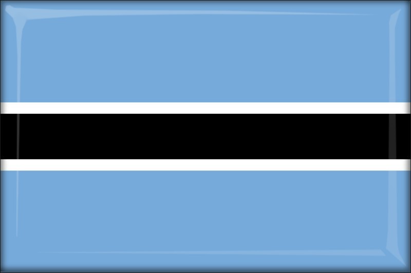 Botswana – Flaga – Magnes żywiczny