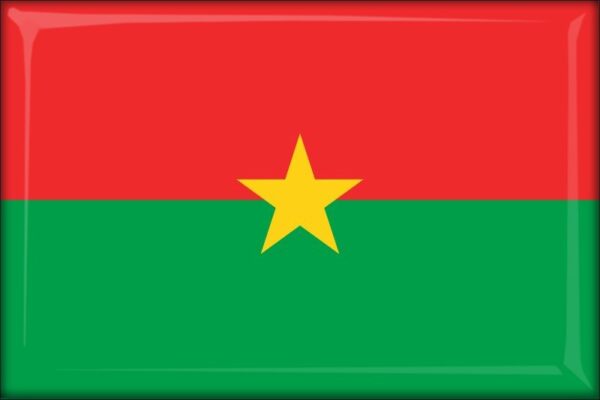Burkina Faso – Flaga – Magnes żywiczny