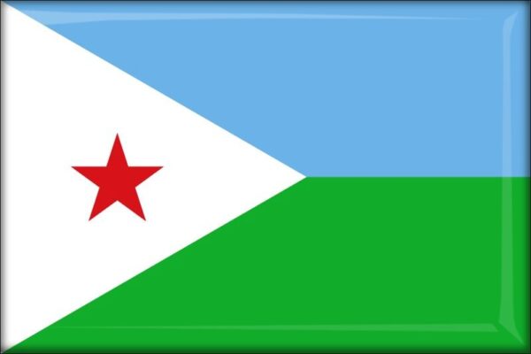 Dżibuti – Flaga – Magnes żywiczny