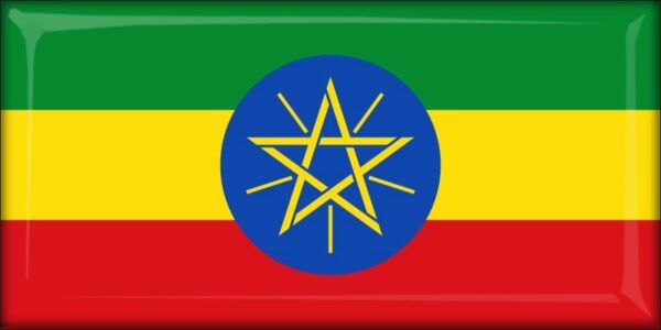 Etiopia – Flaga – Magnes żywiczny