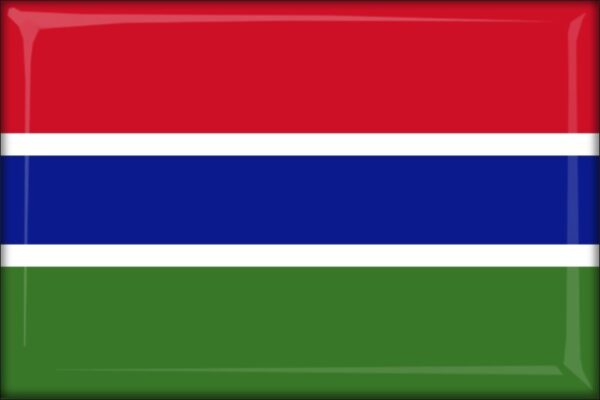 Gambia – Flaga – Magnes żywiczny