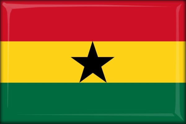 Ghana – Flaga – Magnes żywiczny