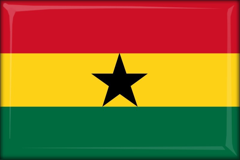 Ghana – Flaga – Magnes żywiczny