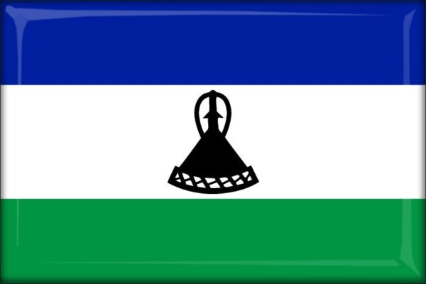 Lesotho – Flaga – Magnes żywiczny