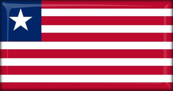 Liberia – Flaga – Magnes żywiczny