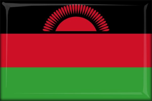 Malawi – Flaga – Magnes żywiczny