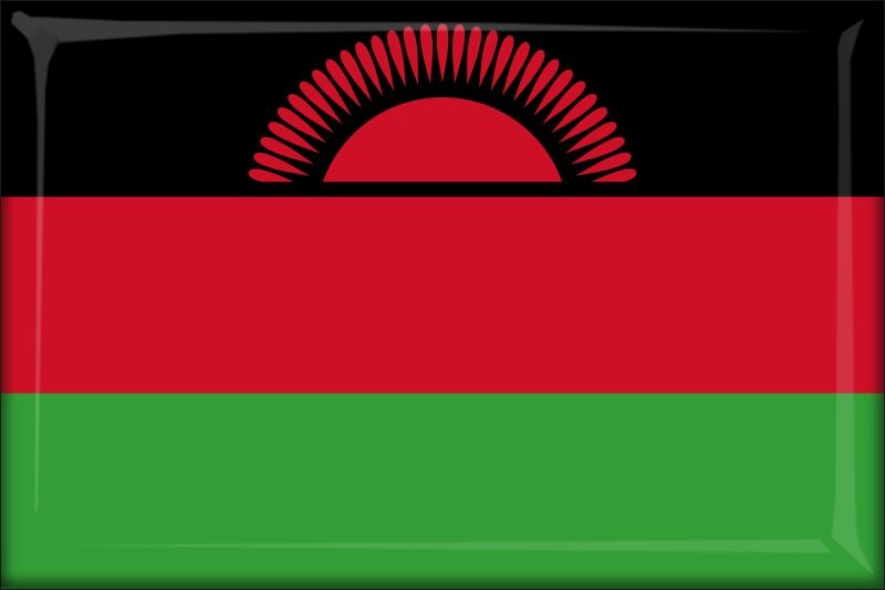 Malawi – Flaga – Magnes żywiczny