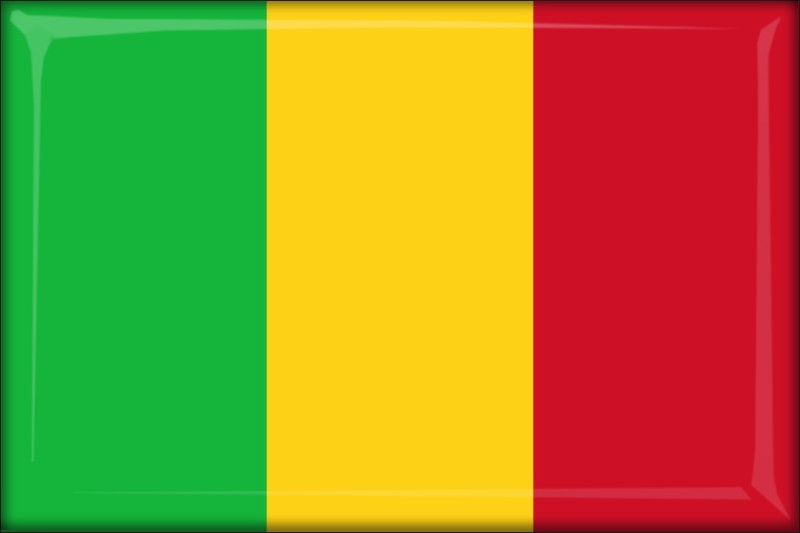 Živicová magnetka - vlajka Mali