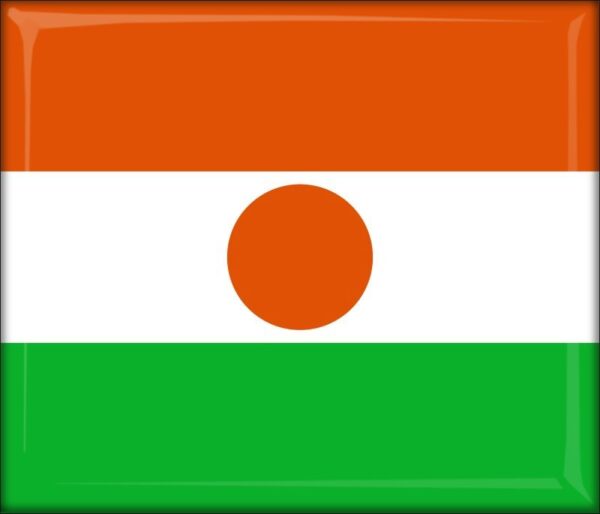 Niger – Flaga – Magnes żywiczny