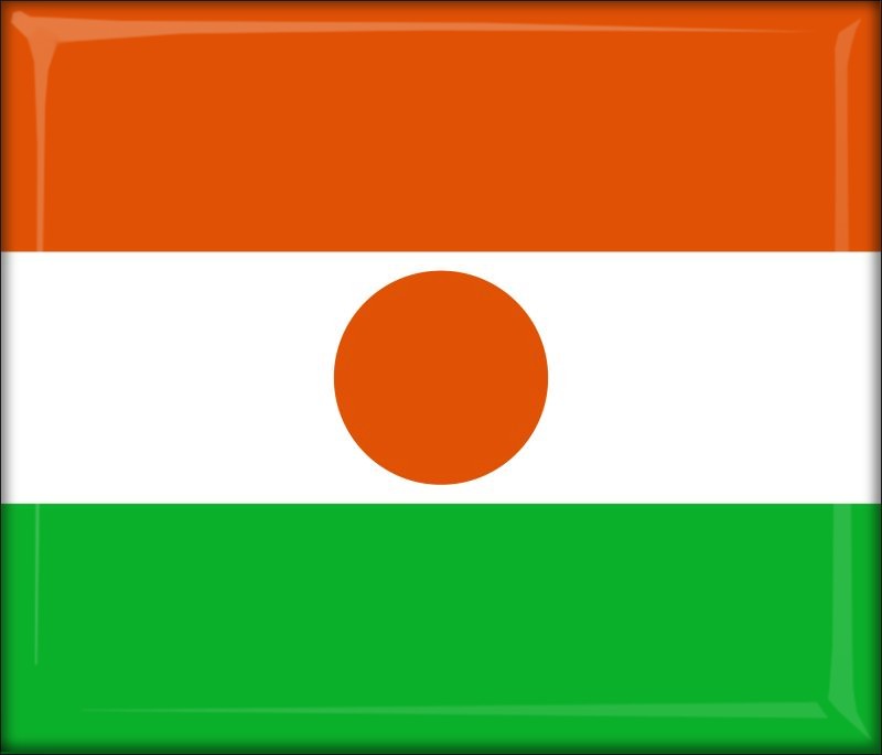 Niger – Flaga – Magnes żywiczny