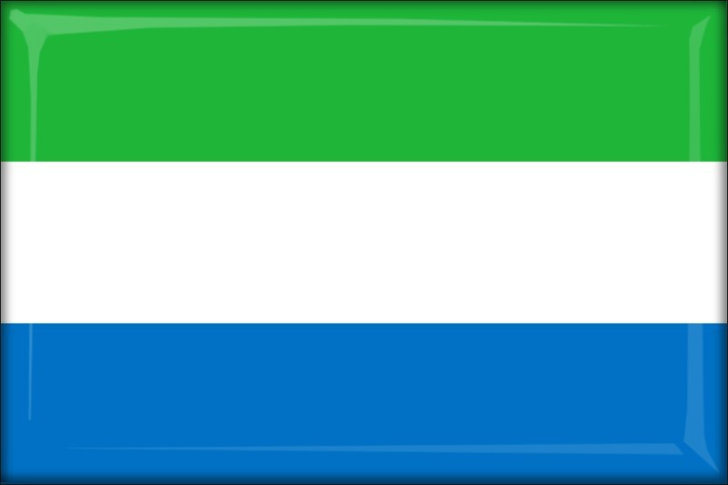 Živicová magnetka - vlajka Sierra Leone