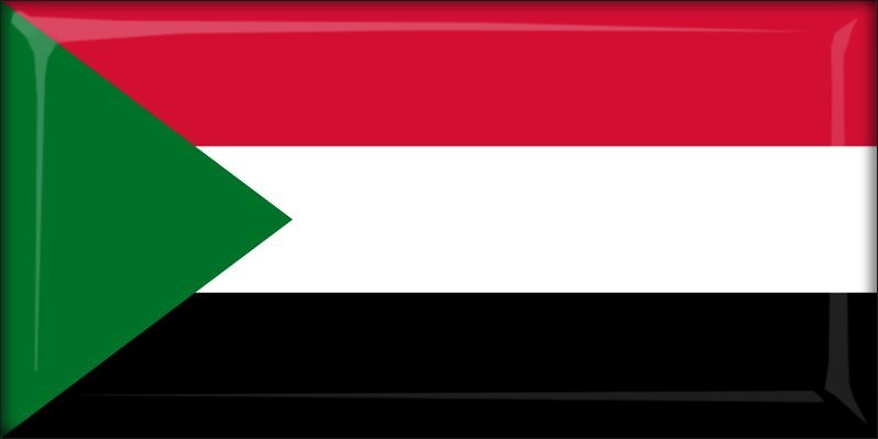 Sudan – Flaga – Magnes żywiczny