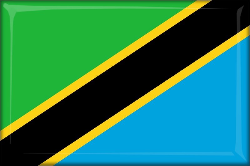 Tanzania – Flaga – Magnes żywiczny
