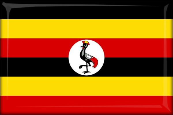 Uganda – Flaga – Magnes żywiczny