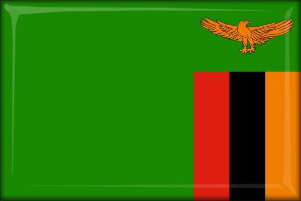 Zambia – Flaga – Magnes żywiczny
