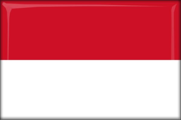 Indonezja – Flaga – Magnes żywiczny