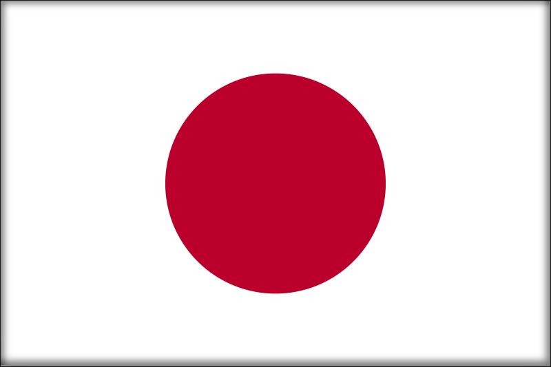 Japonia – Flaga – Magnes żywiczny