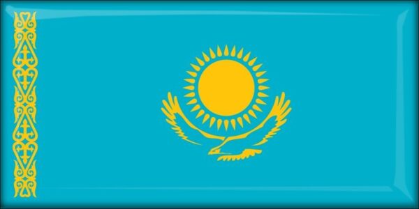 Kazachstan – Flaga – Magnes żywiczny