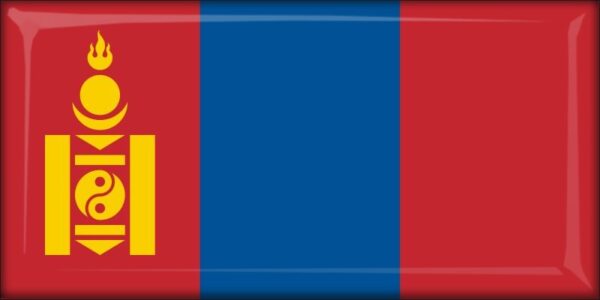 Mongolia – Flaga – Magnes żywiczny
