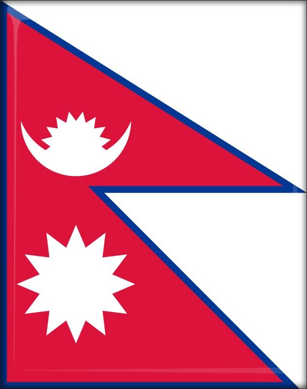 Nepal – Flaga – Magnes żywiczny